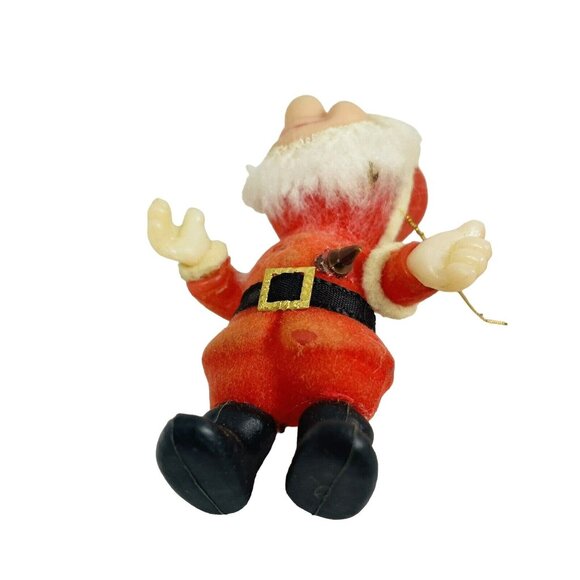 Dopey And Doc Santa Red Flocked Disney Christmas Collectible Ornament Vintage - Picture 12 of 14